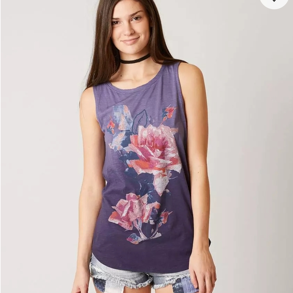 ♥️Lucky Brand Rose Bouquet Tank Top Small